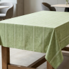 Sage Green Cotton And Linen Tablecloths, Wrinkle-Resistant And Washable