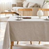 Natural Pure Linen Tablecloths, Stonewashable And Machine Washable